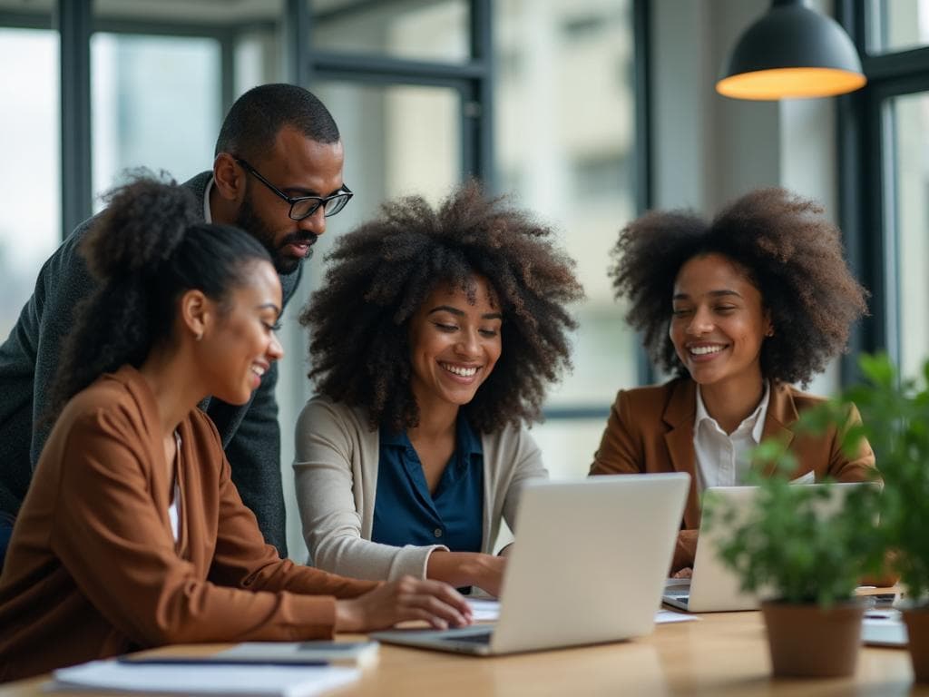 Team collaborating on a Bubble project
